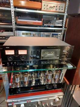 Preview: Philips N 5748 Tapedeck, das Größte der Serie  von 1981 ! 3-Kopf, Metalband,  schwarz, 19"